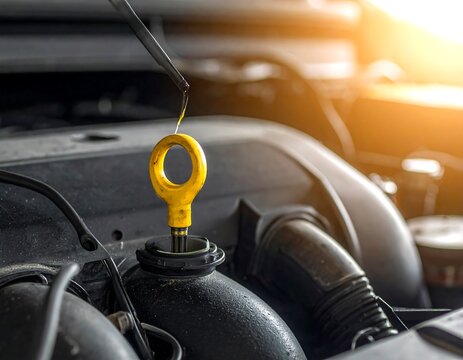 Checking Engine Oil Level.