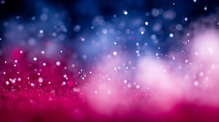 Fototapeta premium Abstract Colorful Glitter Particles on Pink and Blue Background for Creative Design