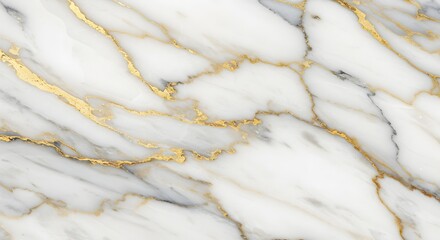 Luxury White Marble Texture with Gold Veins, Abstract Background