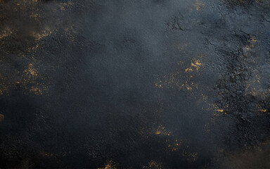 Dark  surface with golden dust background for design