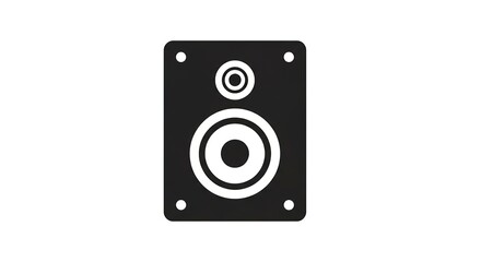 Audio speaker icon black and white design