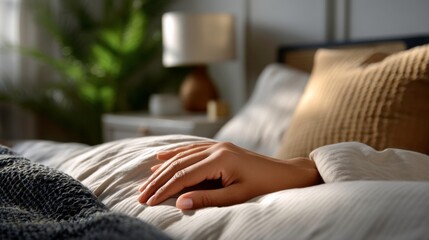 Awakening moments a cozy bedroom scene serene home setting lifestyle photography calm atmosphere intimate perspective