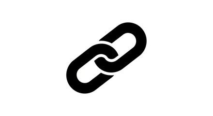 Chain link symbol black and white isolated