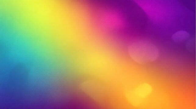 Abstract Colorful Rainbow Gradient Background with Soft Bokeh Effects for Creative Design