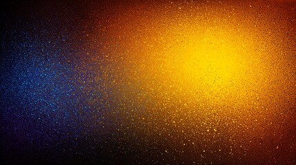 Fototapeta premium Abstract Colorful Sparkling Particles on Dark Background with Bright Yellow and Blue Tones