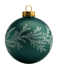 blue christmas ball on white background