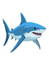 Obraz premium Cartoon shark illustration