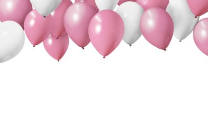 PInk  balloon png border on transparent background