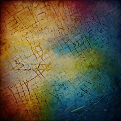 Fototapeta premium Abstract Cracked Surface Colorful Texture Background
