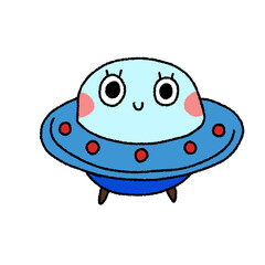 cartoon ufo alien