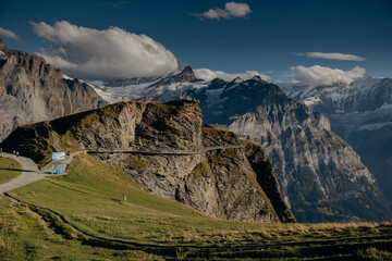 mountain landscape with snow