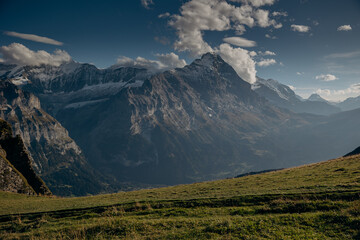 mountain landscape with blue sky