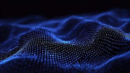 Abstract Blue Dot Wave Pattern Design