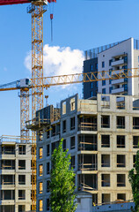 Fototapeta premium New house construction. Concrete frame 