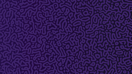 Purple seamless Turing diffusion pattern background in with chaotic linear motion. Features abstract biological shapes and organic textures. Perfect for trendy wallpapers and backdrops