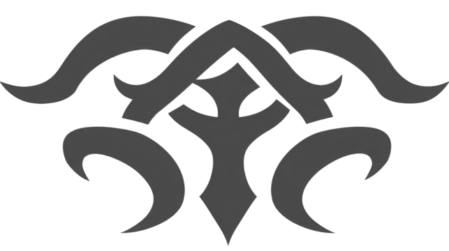 Abstract Dark Gray Ornate Design