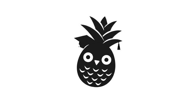Cute pineapple owl graduation
