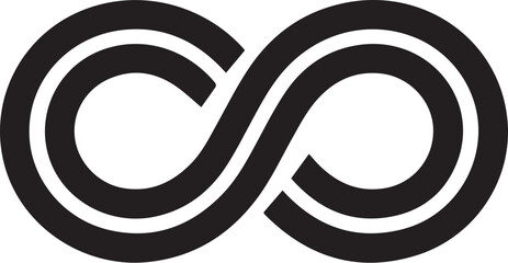 vector tire track Abstract Interlocked Curve Pattern | Geometric Tribal Design infinity sign