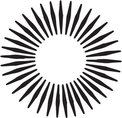 Radiating Sunburst Vector Icon for Energy, Solar, and Light Design abstract background vector illustration