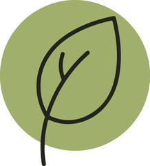 green leaf icon Green Leaf in Circle Logo Vector for Organic, Nature, and Eco Branding