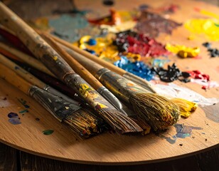 Obraz premium Paintbrushes and palette