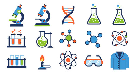 Collection of Scientific Laboratory Equipment and Molecular Models.