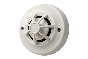 Obraz premium White smoke detector security sensor on transparent background