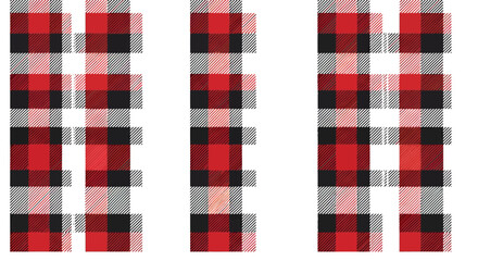 Fototapeta premium Classic red and black plaid pattern arrangement, a textile design invoking tradition and warmth,
