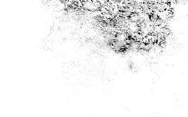 Black grainy texture isolated on white background. Distress overlay textured. Grunge design elements. Vector illustration