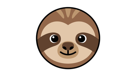 Obraz premium Cute Sloth Illustration in Cartoon Style for Educational and Fun Design Elements