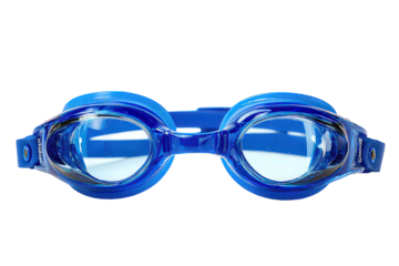 Pair Of Vibrant Blue Swimming Goggles
