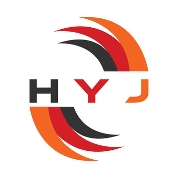 HYJ letter design. HYJ letter technology logo design. HYJ Monogram logo design for an entrepreneur and business.
