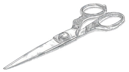 Simple Black And White Scissors