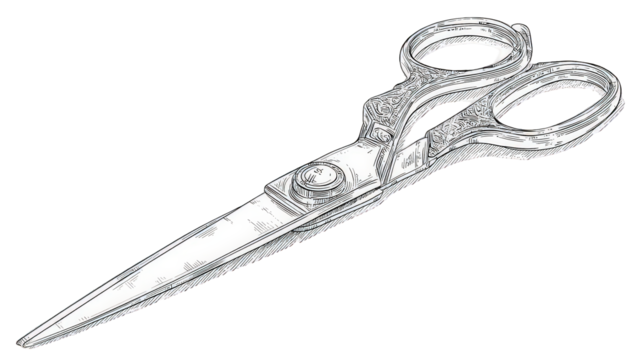 Simple Black And White Scissors