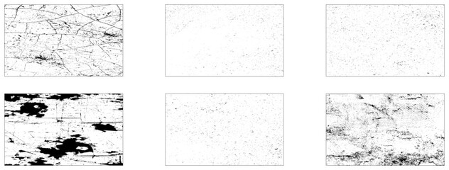 Grunge style monochrome set textures. Texture backgrounds set. Vector illustration.