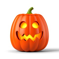 Glowing jack-o-lantern halloween pumpkin festive scary face spooky autumn holiday celebration
