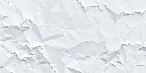 Obraz premium Close-up of crumpled, aged white paper texture, old, wrinkled paper