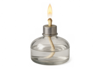 Alcohol burner spirit lamp with burning flame