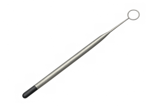 Inoculating loop for microbiology lab experimentation, transparent background