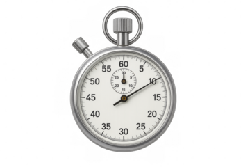 Stopwatch measuring time, deadline, and speed concept