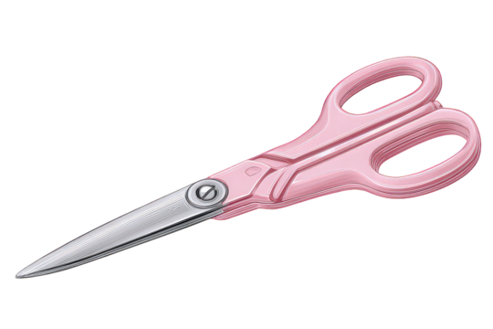 Pink Scissors Isolated