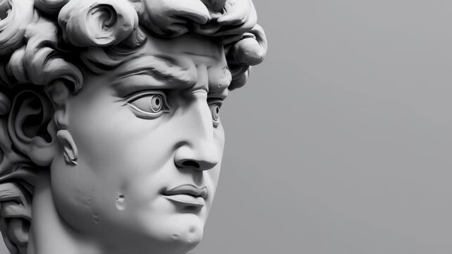 David Statue Close-Up - A Timeless Masterpiece of Renaissance Art.