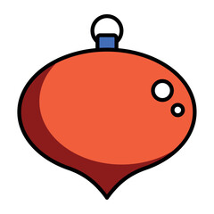 Flat style Christmas ornament balls collection