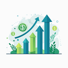 Minimalist Financial Growth Concept