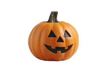 Glittery Orange Halloween Pumpkin on Transparent Background