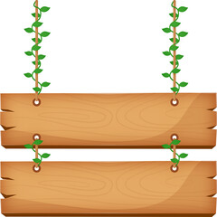 Hanging Wooden Sign Illustration
