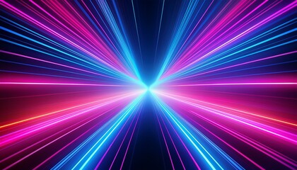 colorful abstract laser background in blue and pink tones
