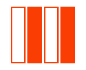 Rectangle Geometric Outline And Shape Collection Orange Abstract Element Vector Graphic Design Illustration