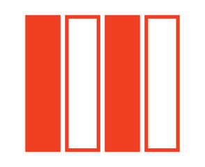 Rectangle Geometric Shape And Outline Collection Orange Abstract Element Vector Graphic Design Illustration