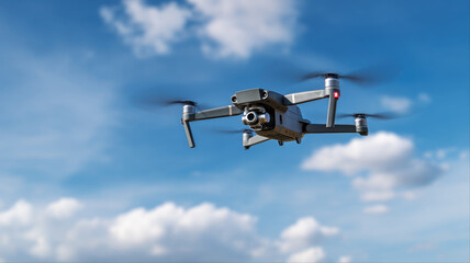 Unidentified drones flying in the sky, raising concerns of privacy and security surveillance